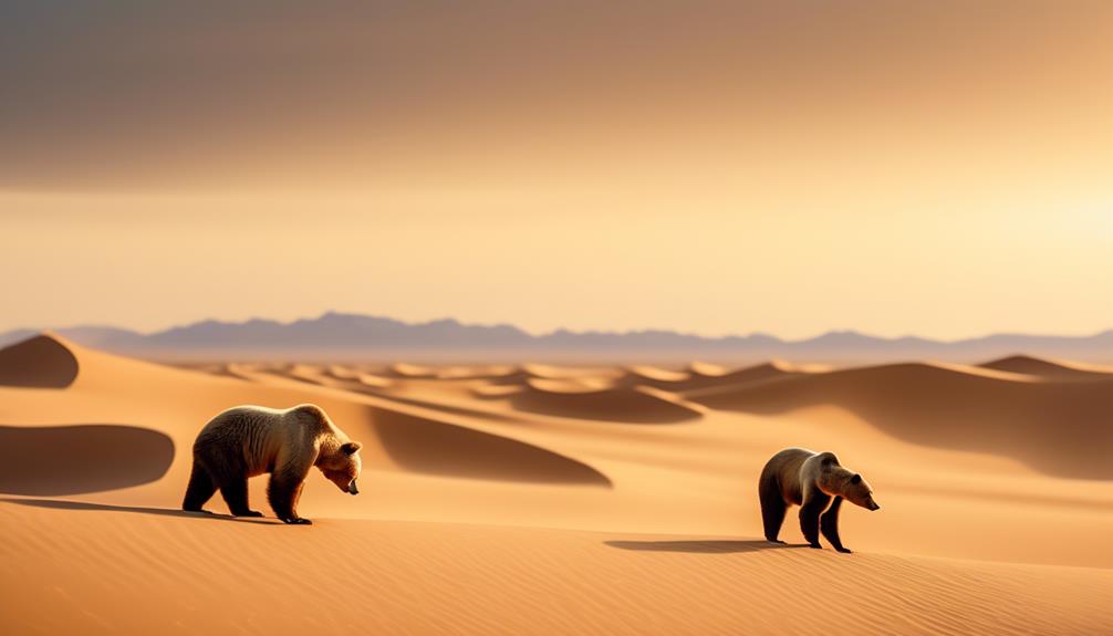 unusual bears in desert