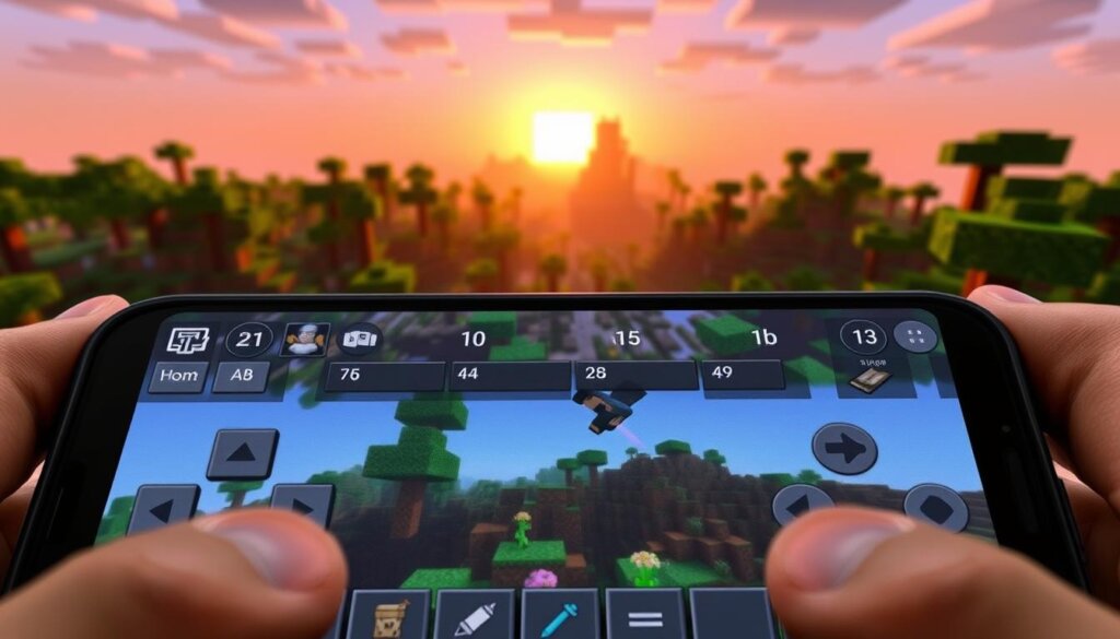 Minecraft Android interface and controls