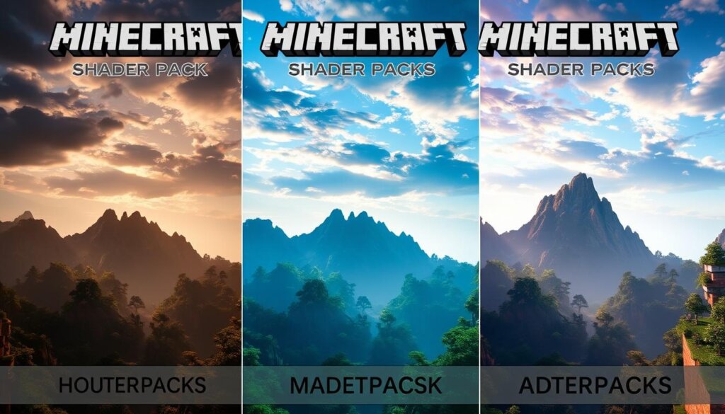 Minecraft shader pack comparison
