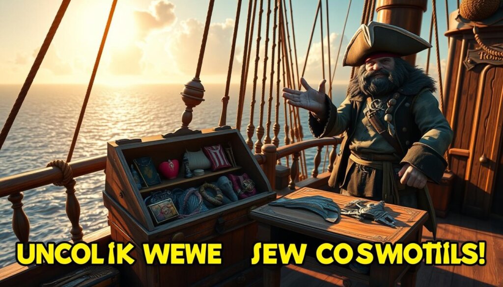 Pirate and explorer cosmetics showcase