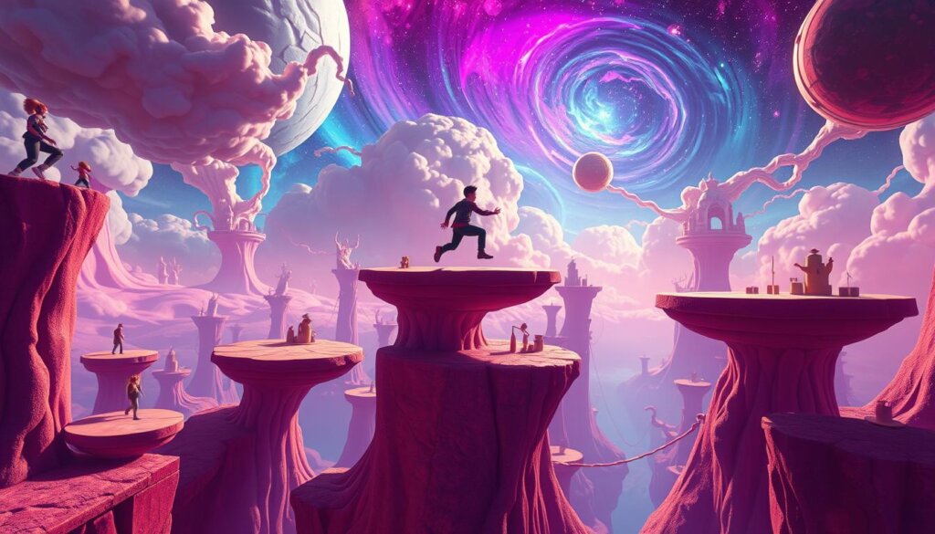 gravity-defying platformer mechanics
